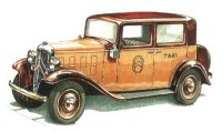 Citroën Rosalie 8 de 1933 d'Eligor est ici en version "Taxi Citroën"