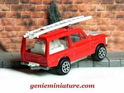 Miniatures du Range Rover pompier de Majorette